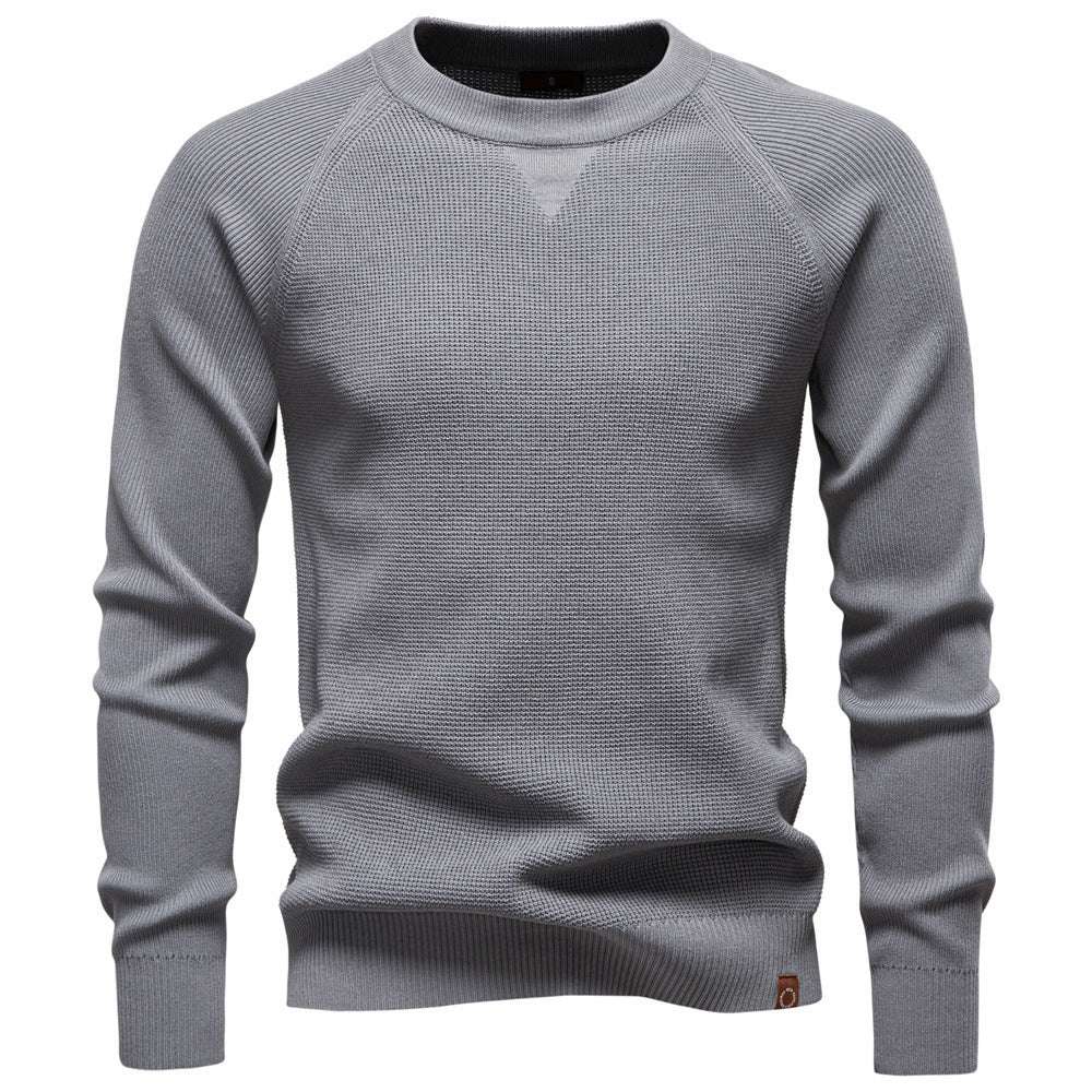 Pull Homme Col Rond Uni – Élégance et Confort