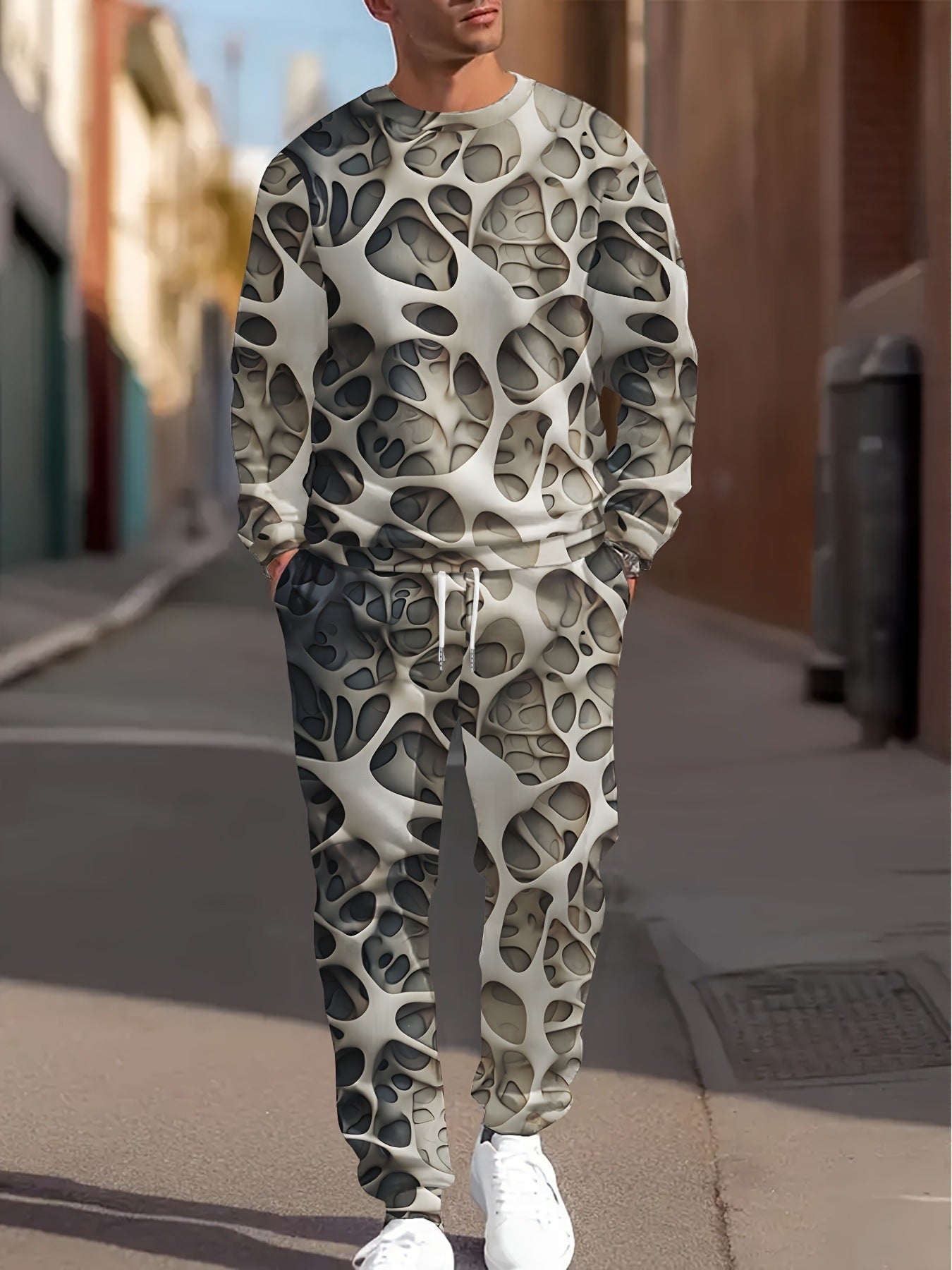 Ensemble de Sport Décontracté Homme – Impression Simple & Coupe Moderne