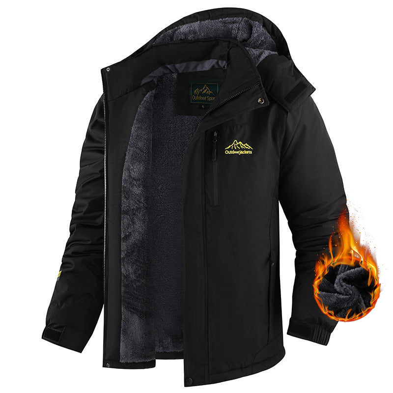 Blouson à Capuche Doublé Polaire pour Homme – Protection Hivernale