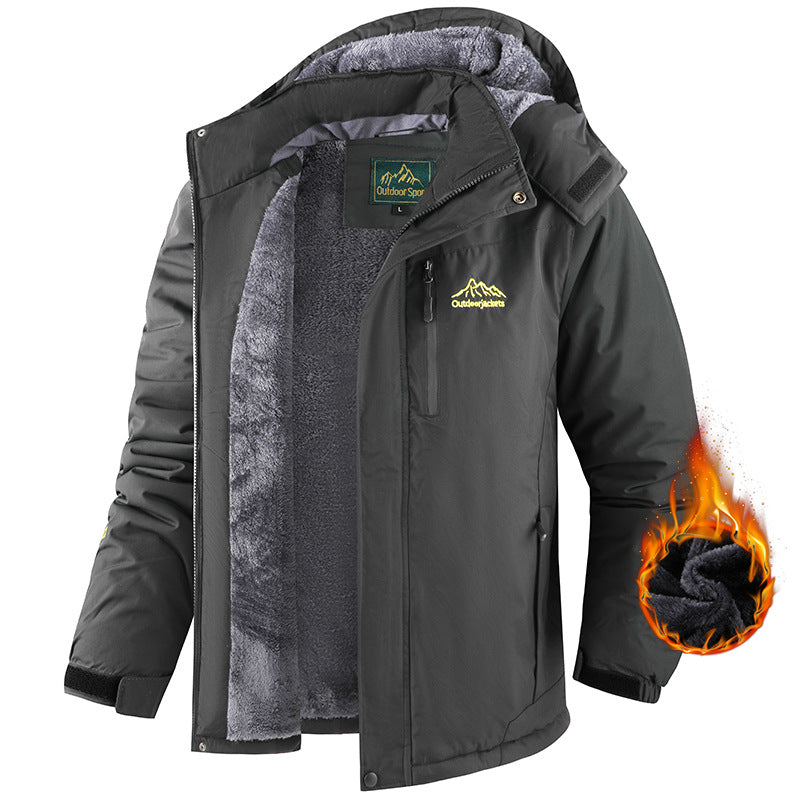 Blouson à Capuche Doublé Polaire pour Homme – Protection Hivernale