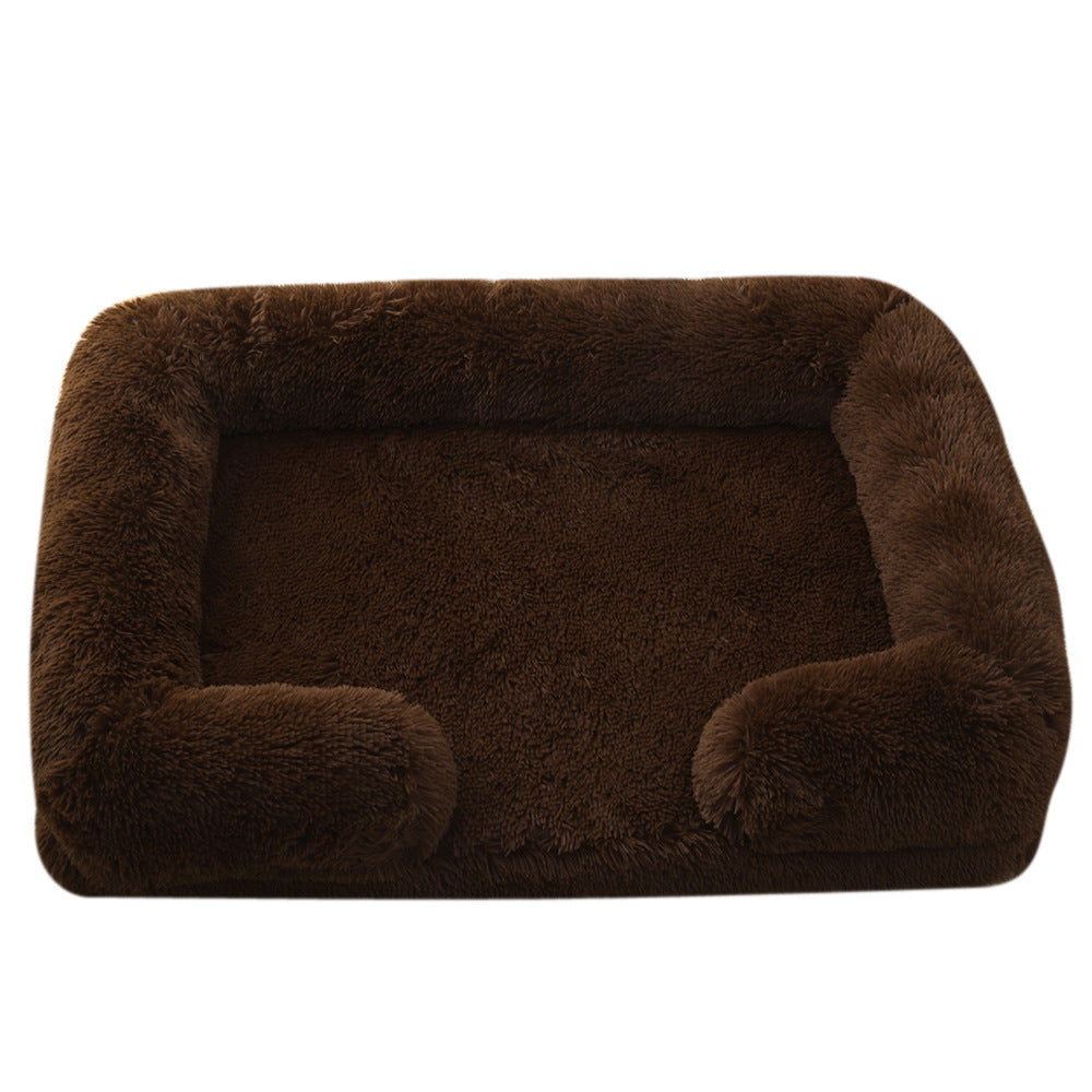 Panier Rond en Peluche pour Chien