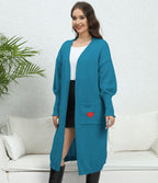 Cardigan à Motif Cœur – Style Décontracté et Tendance