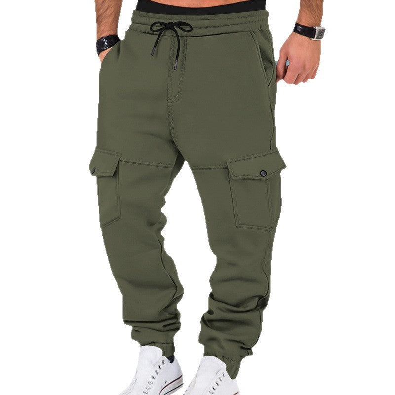 Pantalon Cargo Homme – Doublé Molleton & Poches Multiples