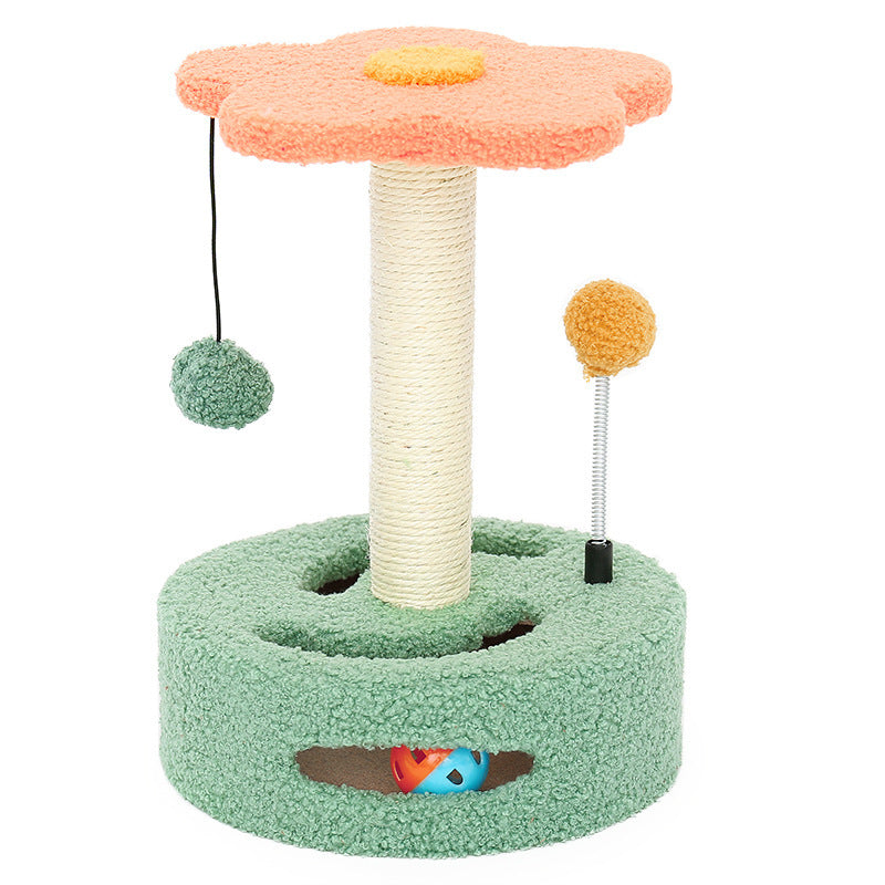 Grattoir Multifonction en Sisal pour Chats, avec Jouet Suspendu