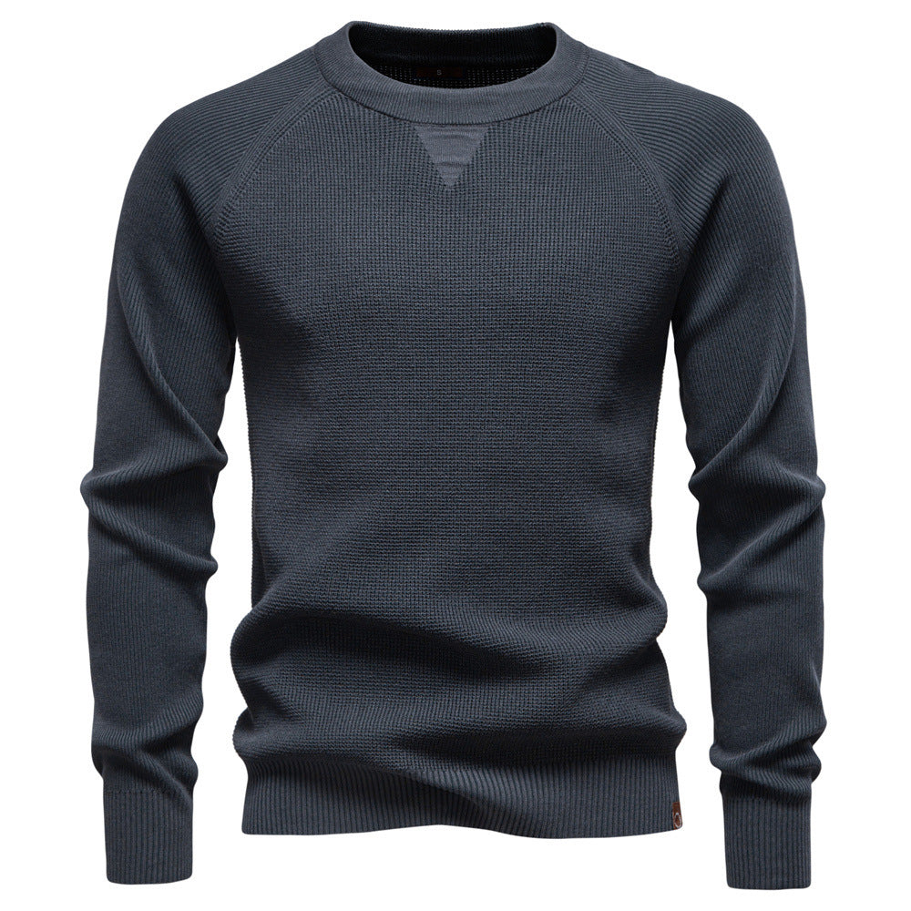 Pull Homme Col Rond Uni – Élégance et Confort