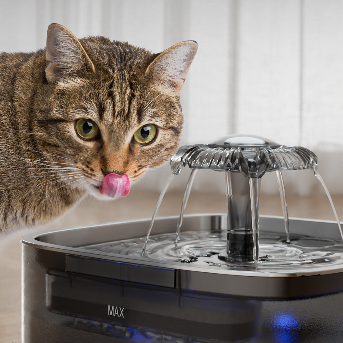 Fontaine Automatique en Acier Inoxydable – Distributeur d’Eau pour Chats & Chiens (Capacité 3,2 L)