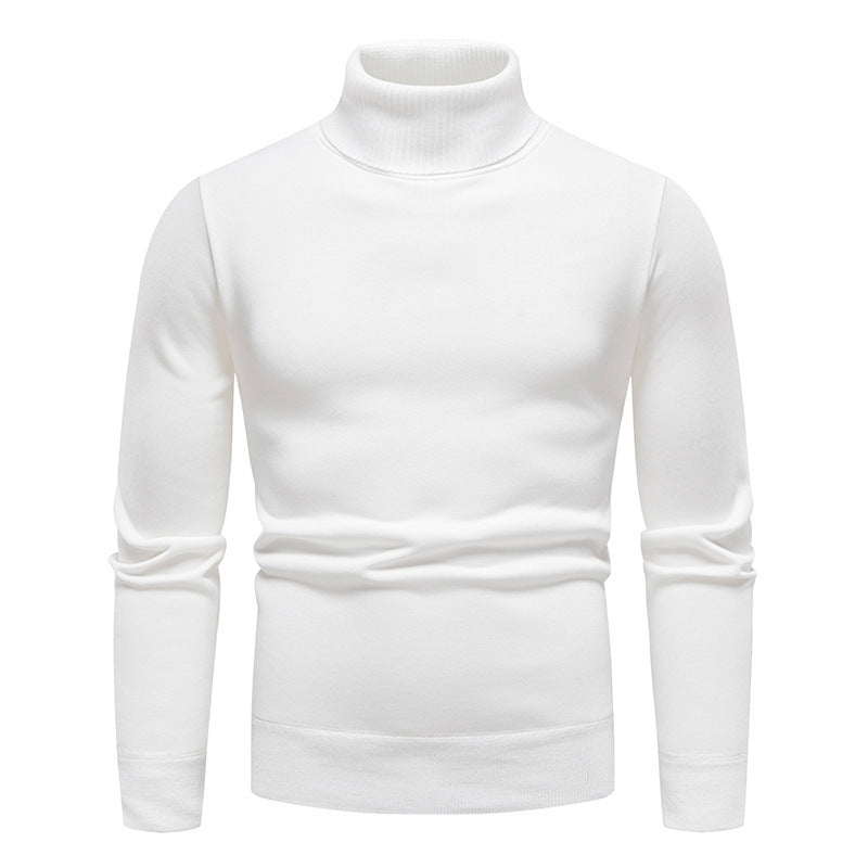 Pull Col Roulé Homme Doublé Polaire – Confort Hivernal
