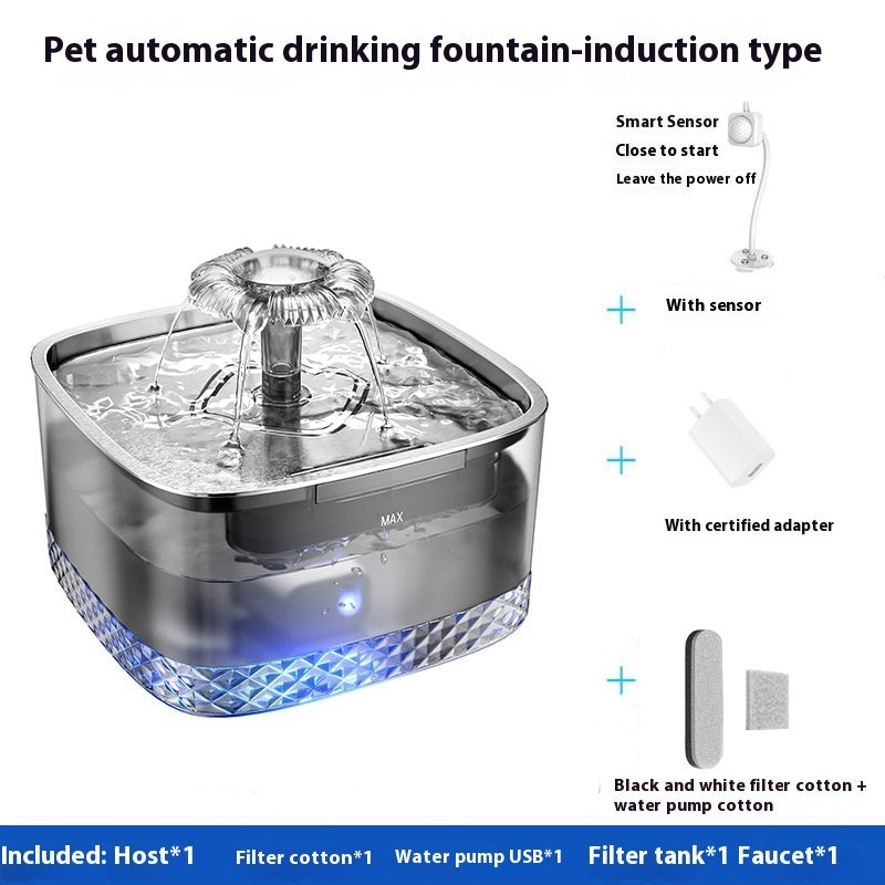 Fontaine Automatique en Acier Inoxydable – Distributeur d’Eau pour Chats & Chiens (Capacité 3,2 L)