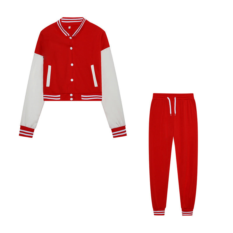 Ensemble Baseball Femme – Veste à Coupe Unique & Pantalon Assorti