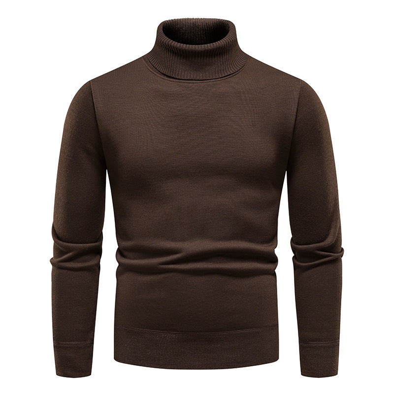 Pull Col Roulé Homme Doublé Polaire – Confort Hivernal