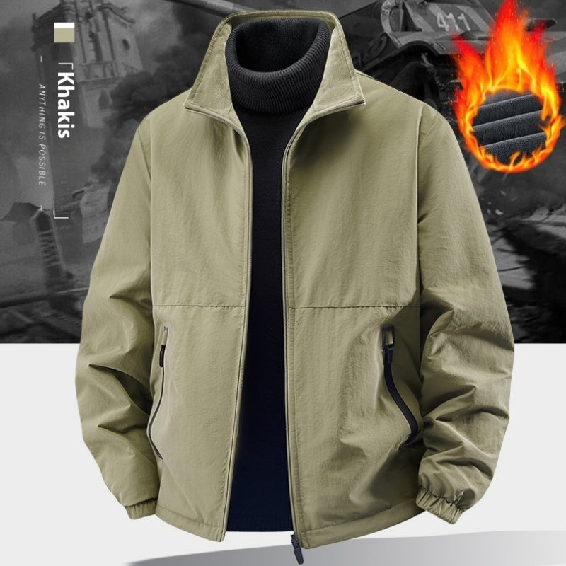 Manteau en Molleton Homme – Col Montant & Coupe Décontractée