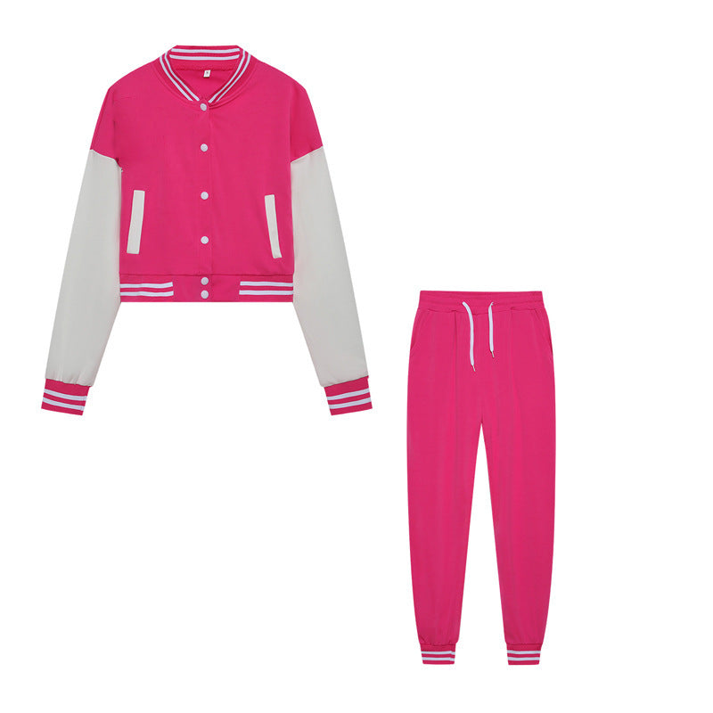 Ensemble Baseball Femme – Veste à Coupe Unique & Pantalon Assorti
