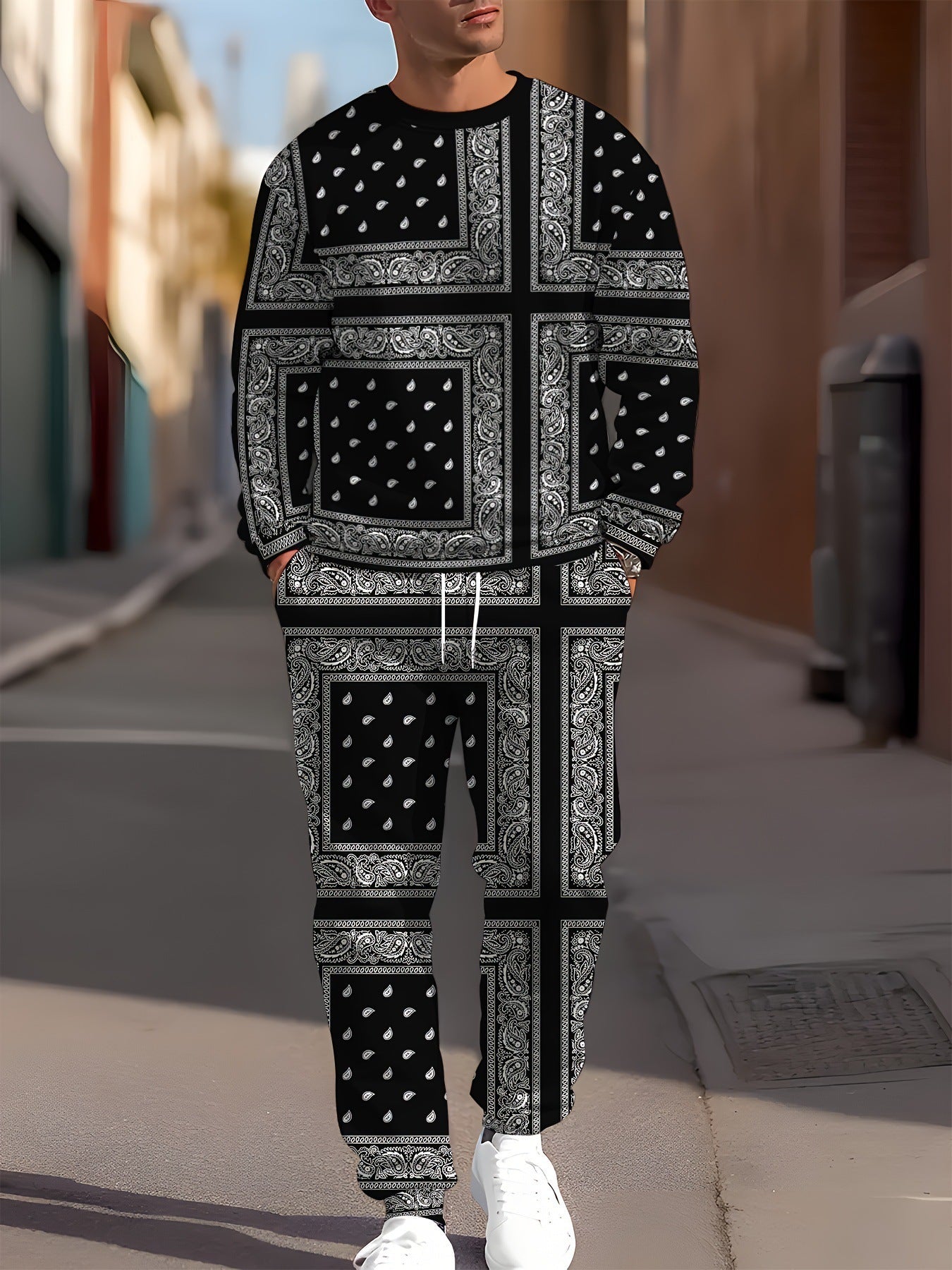 Ensemble de Sport Décontracté Homme – Impression Simple & Coupe Moderne