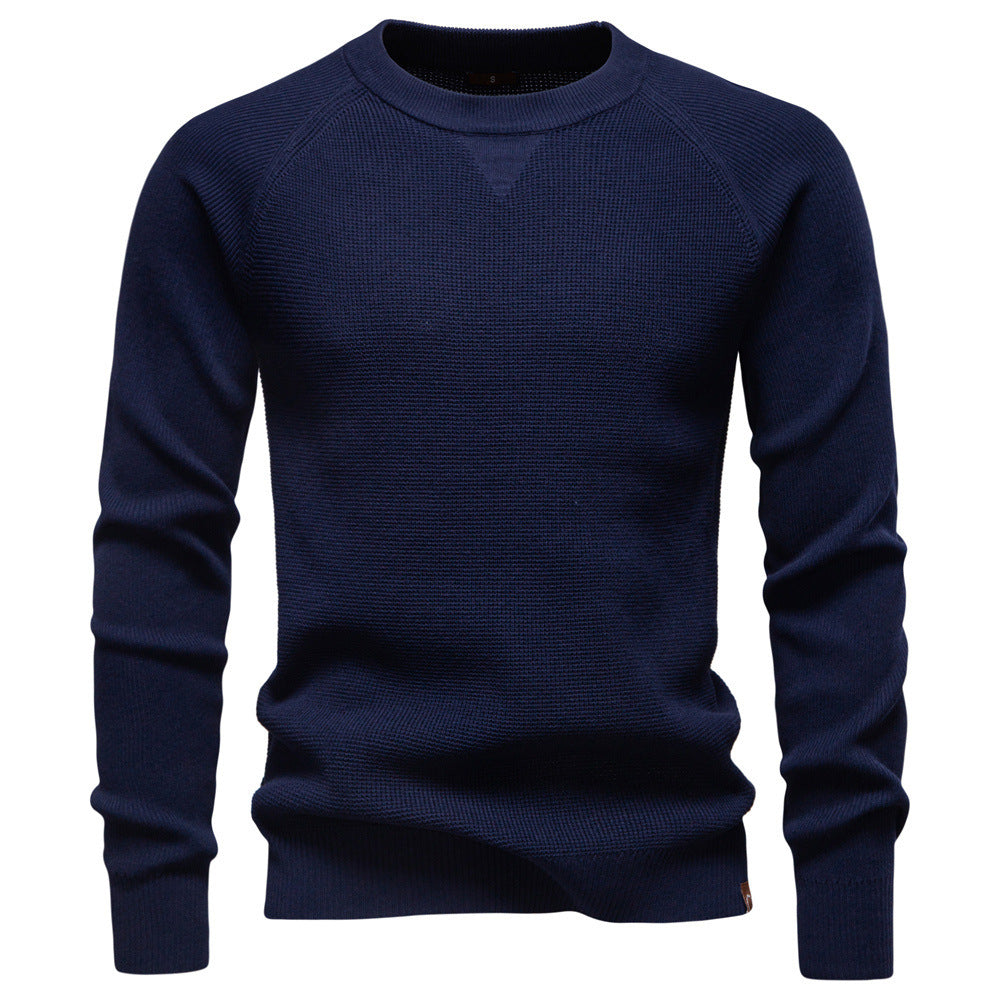 Pull Homme Col Rond Uni – Élégance et Confort