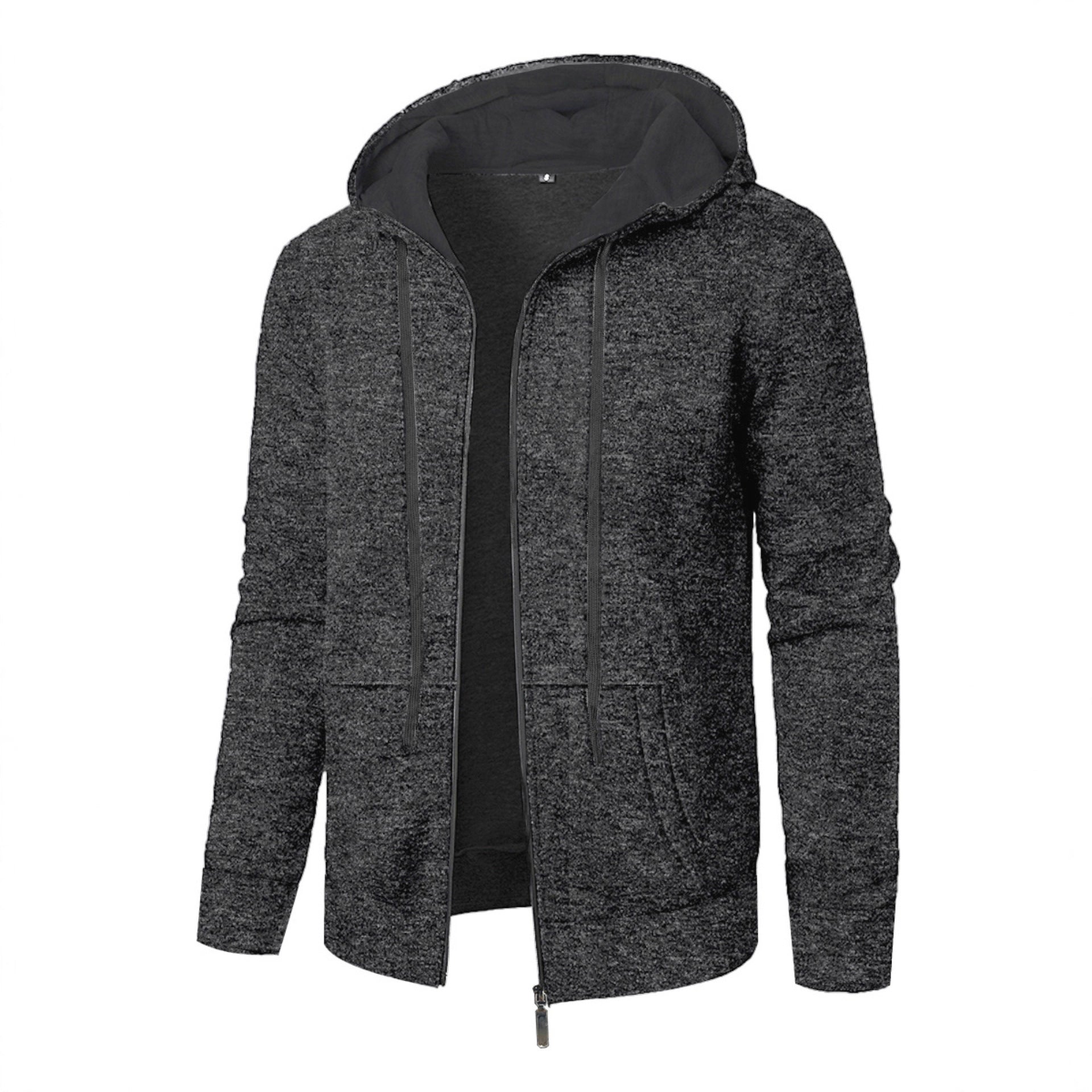 Manteau à Capuche Homme en Jacquard – Élégance et Confort
