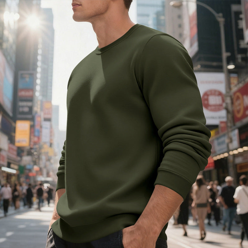 Sweatshirt en Molleton Homme – Col Rond & Coupe Décontractée