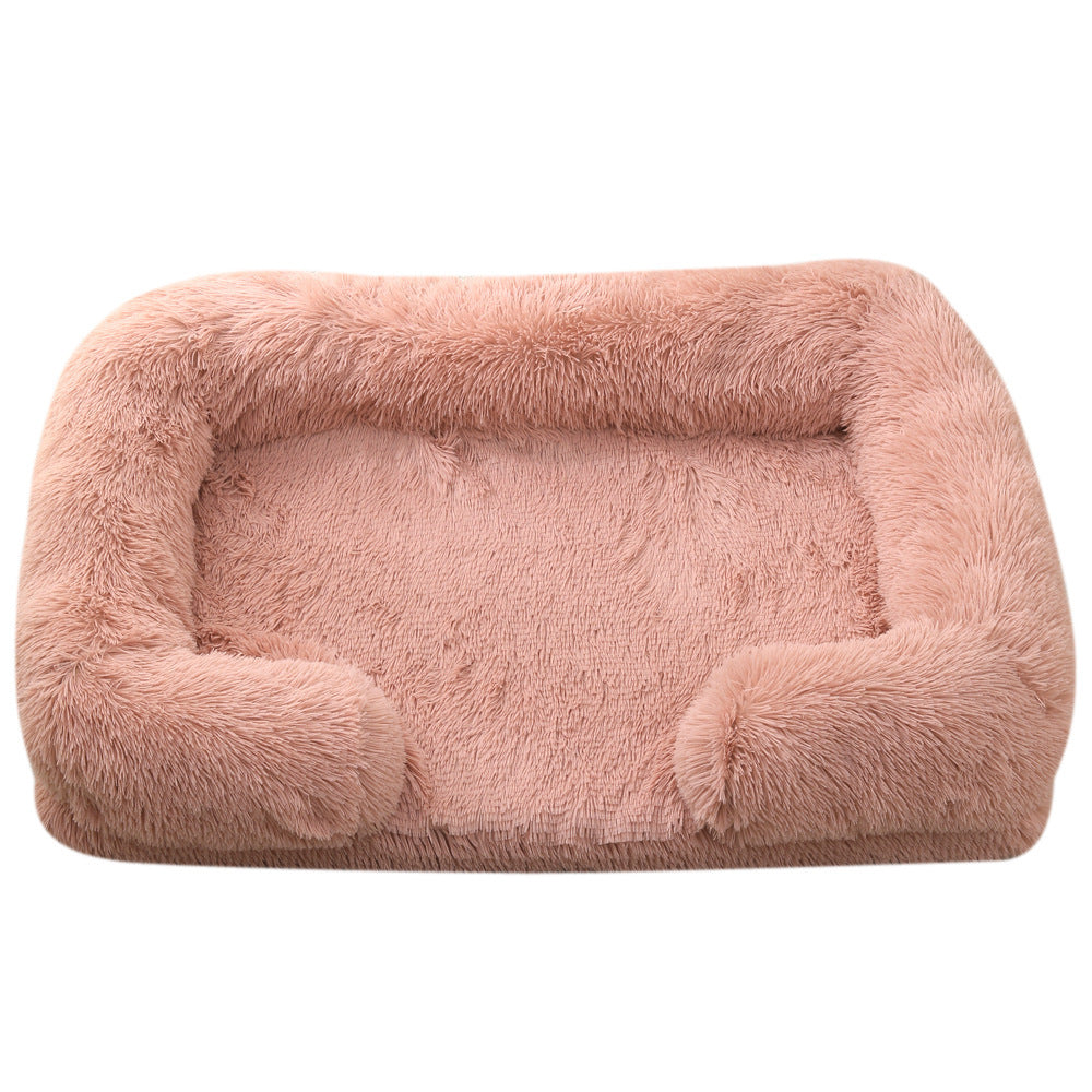 Panier Rond en Peluche pour Chien