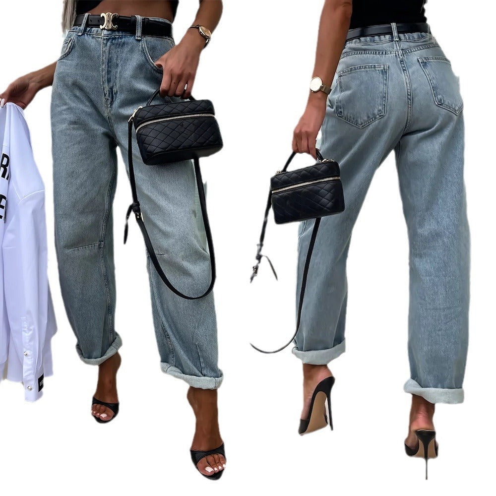 Jean Femme Style Street Hipster – Coupe Loose Décontractée