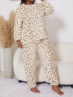 Pyjama en Flanelle à Motif Léopard – Ensemble 2 pièces (Grande Taille Femme)